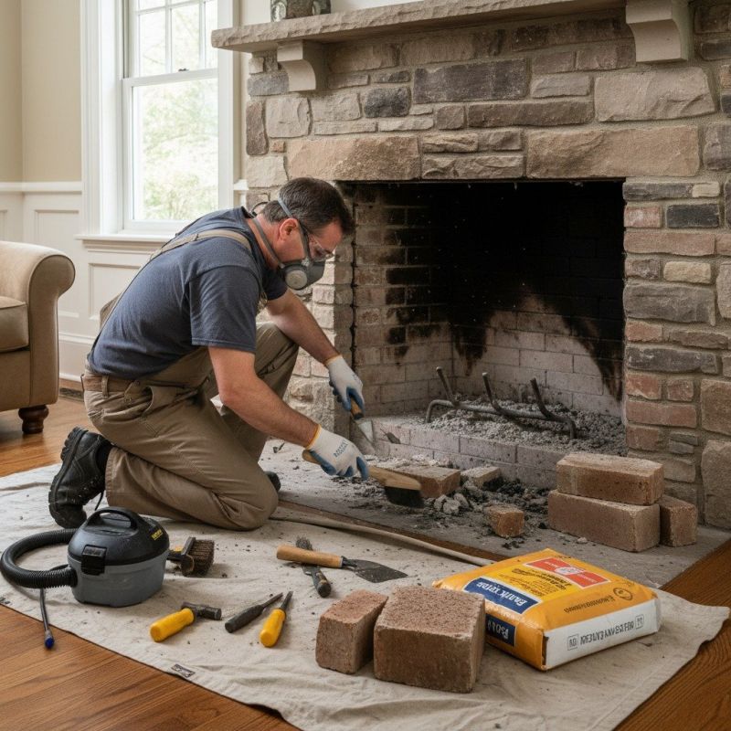 Fireplace Mortar Repair